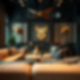 Exquisite bear motif decor in a fashion-forward setting