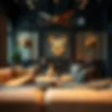 Stylish Incorporation of Bear Motifs Exquisite bear motif decor in a fashion-forward setting