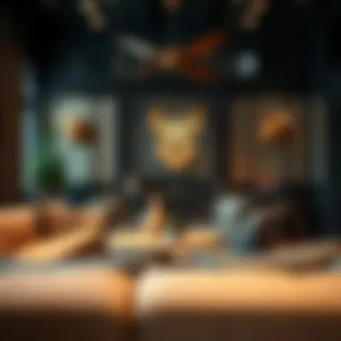 Stylish Incorporation of Bear Motifs Exquisite bear motif decor in a fashion-forward setting