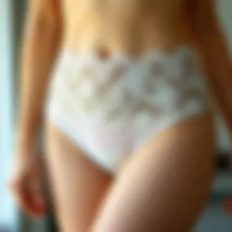 Elegant belly panty design showcasing intricate lace patterns