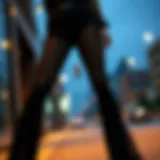 Chic Evening Look with Black Mesh Flare Pants Elegant black mesh flare pants styled for a chic evening look