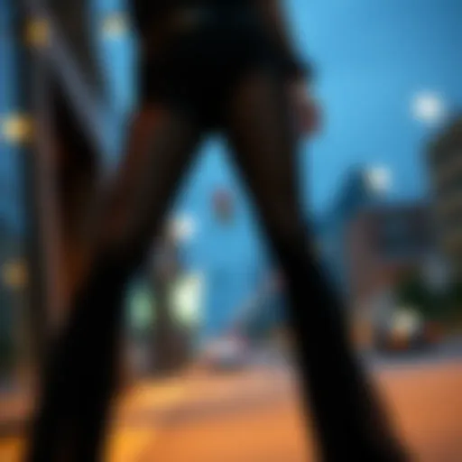 Chic Evening Look with Black Mesh Flare Pants Elegant black mesh flare pants styled for a chic evening look