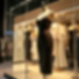 Elegant bodycon dress showcased on a mannequin