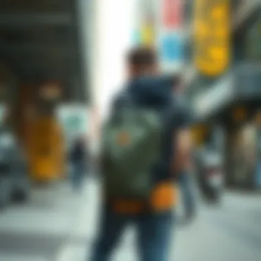 Booster bags in urban settings, highlighting their practicality and versatility