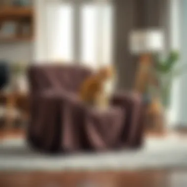 Stylish Cat Claw Proof Chair Cover Stylish cat claw proof chair cover in a modern living room