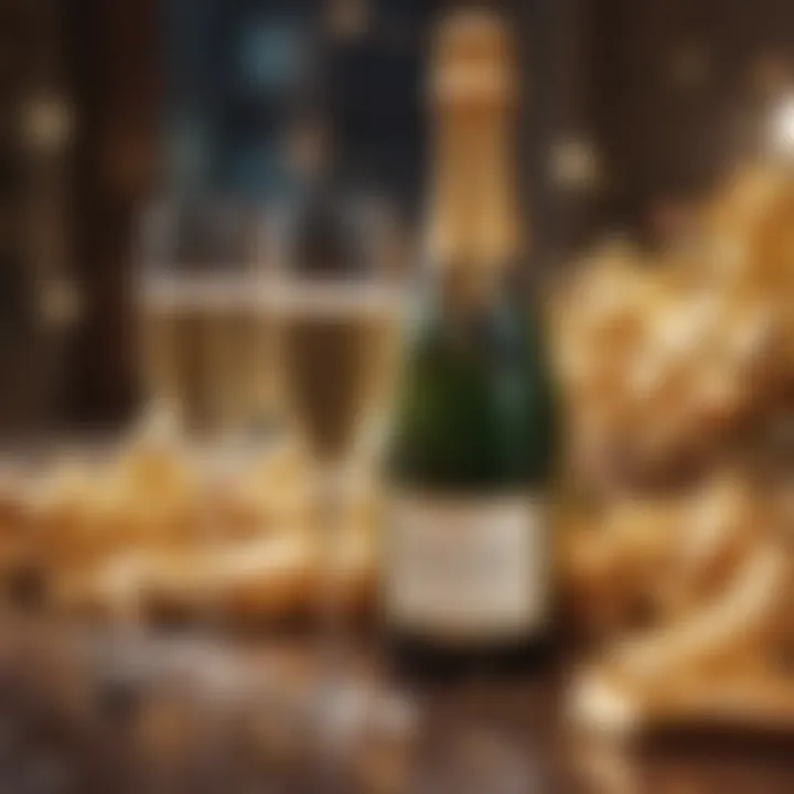 Sophisticated color palette for a champagne-themed party
