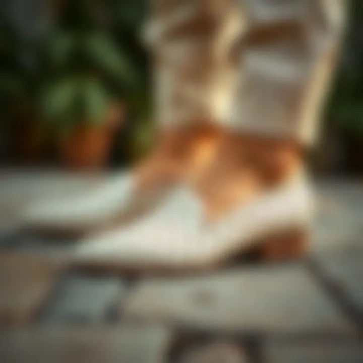 Sustainable Choices in Elegant Footwear Sustainable footwear options showcased with natural materials