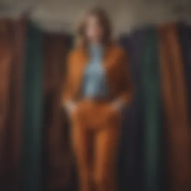 Historical context illustrated through vintage corduroy fashion