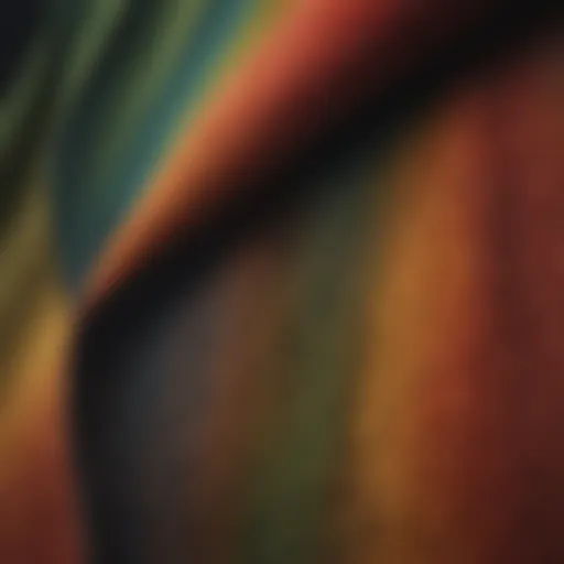 A close-up view of vibrant corduroy fabric showcasing its texture