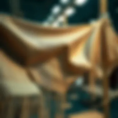 Sustainability in Production A display of sustainable practices in the production of metallic silver shawls