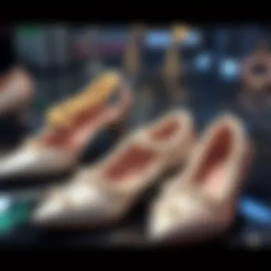 A collection of modern pearl slippers reflecting current fashion trends.