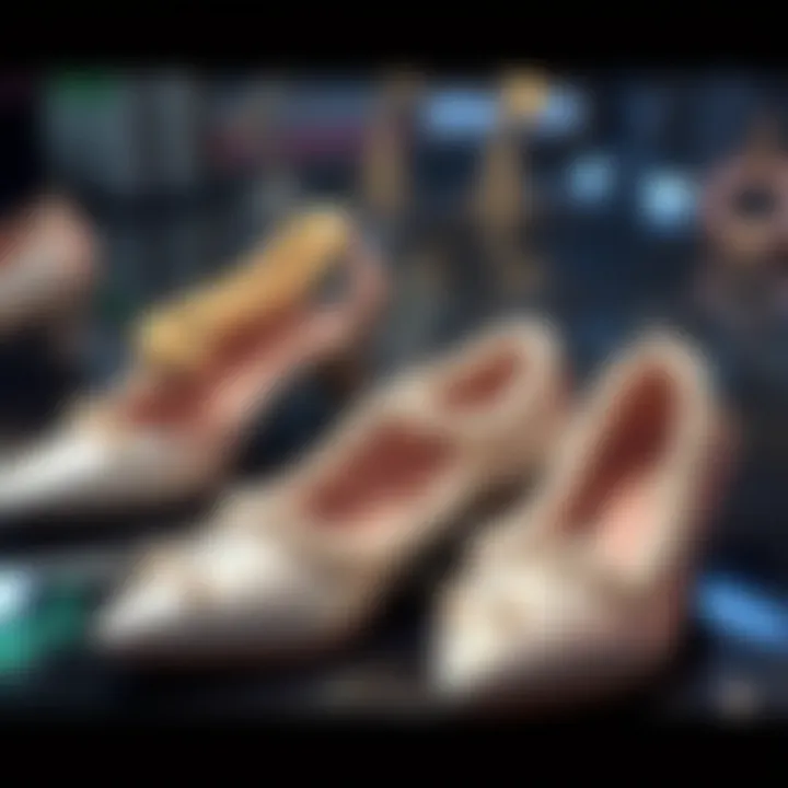 A collection of modern pearl slippers reflecting current fashion trends.