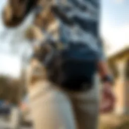 Stylish waist pack water bottle carrier showcased outdoors