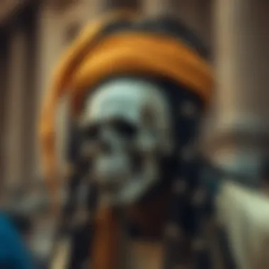 Cultural representation through skull dread beads, illustrating their historical significance