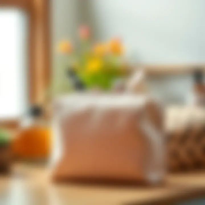 Eco-friendly cosmetic bag made from recycled materials