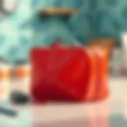 Charming and stylish toiletry bag in vibrant colors