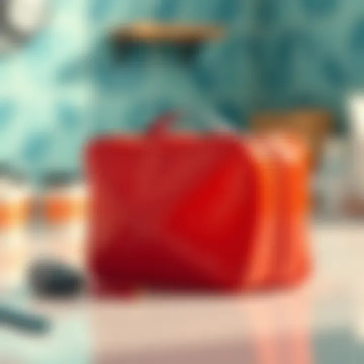 Charming and stylish toiletry bag in vibrant colors