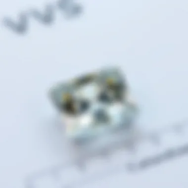 Detailed view of diamond clarity grading scale with emphasis on VVS