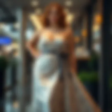 Fashionable plus-size dress suited for special occasions