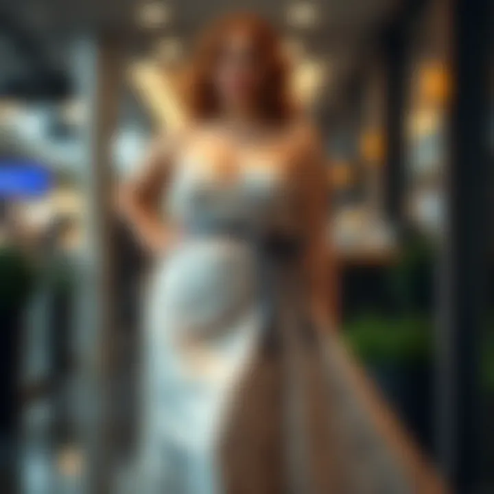 Fashionable plus-size dress suited for special occasions