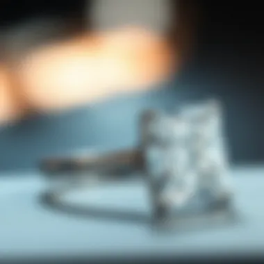 Elegant jewelry piece featuring a princess cut VVS diamond in a setting