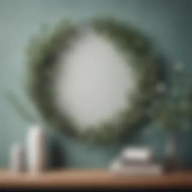 Eucalyptus wreath on a contemporary wall