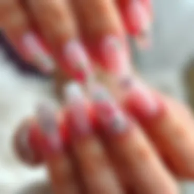 An elegant display of trendy acrylic nail art designs