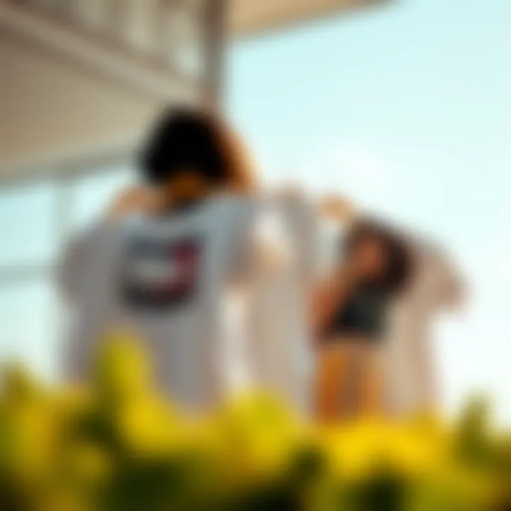 A range of plus size t-shirts displaying diverse designs and fits