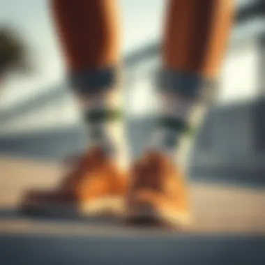 Comfortable aloe socks worn with casual footwear