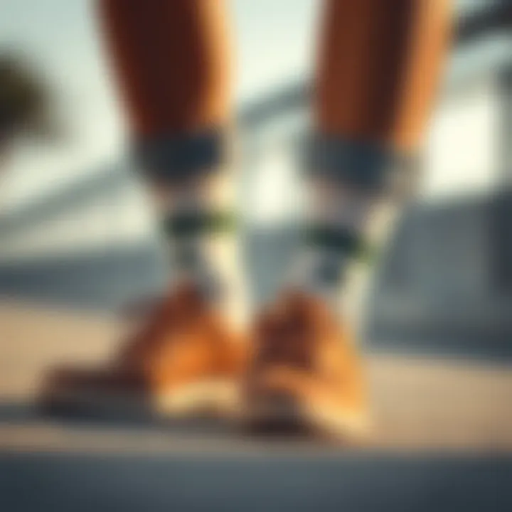 Comfortable aloe socks worn with casual footwear