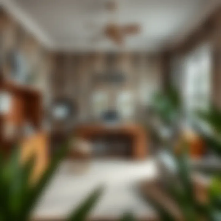 Rustic Home Office Decorated with Barnwood Wallpaper Rustic-themed home office with barnwood wallpaper