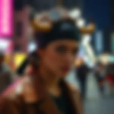 Contemporary fashion scene featuring the black bulls headband.