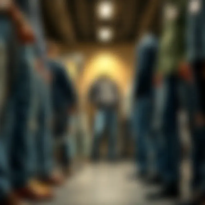 Diverse styles of butterfly jeans displayed in various settings