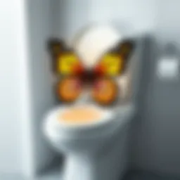 Elegant butterfly toilet seat cover design