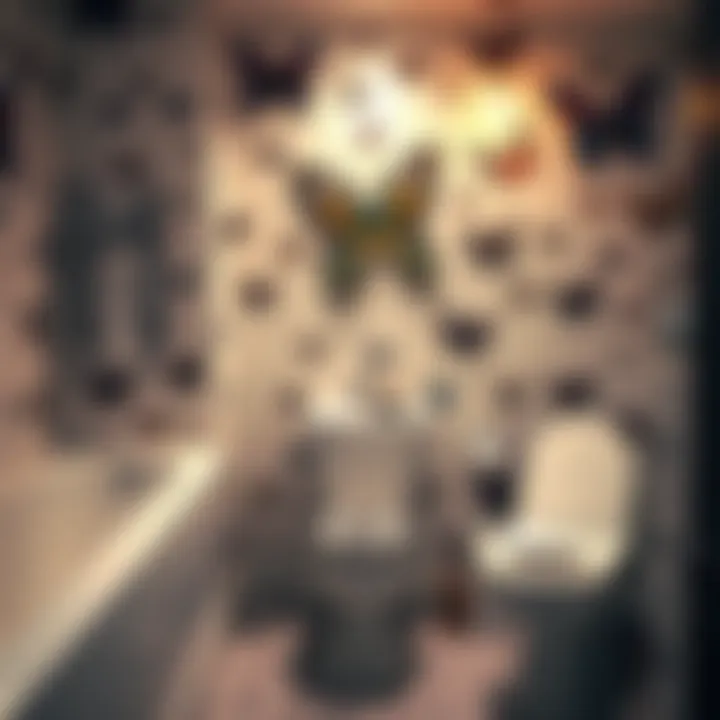 Stylish Bathroom Featuring Butterfly Decor Stylish bathroom featuring butterfly decor