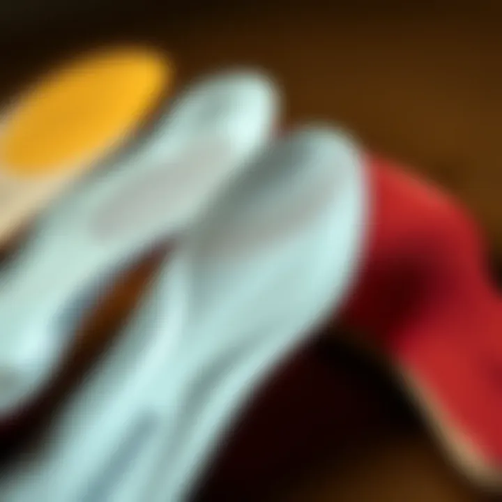 Diverse Materials for Clear Insoles Close-up of various clear insole materials
