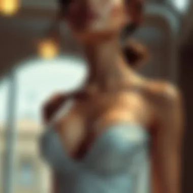 Sculpted Elegance: The Power of Necklines Elegant evening dress showcasing a stunning neckline