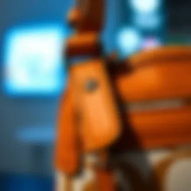 Premium Materials in the Coach Thick Strap Bag Close-up of the premium materials used in the Coach Thick Strap Bag