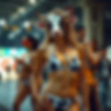 Cultural significance of the cow bikini demonstrated at a fashion event