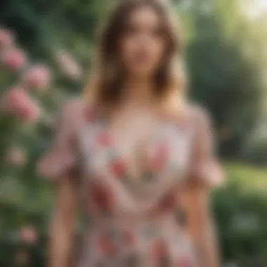 Floral Elegance: A Garden Party Essential Elegant floral romper perfect for garden parties