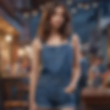 Casual Cool: The Stylish Denim Choice Stylish denim romper for casual parties