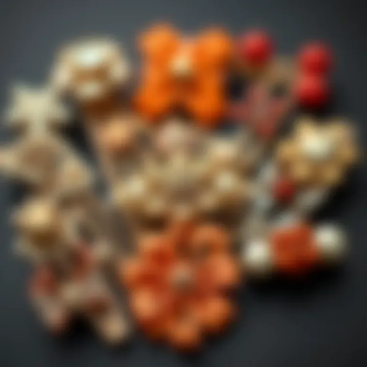 Diverse Hair Clip Collection Collection of various hair clips showcasing diverse designs and textures