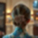 Elegant hairpin adorned with intricate floral design