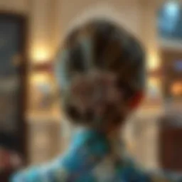 Elegant hairpin adorned with intricate floral design