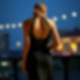 Elegantly draped backless halter dress showcasing a sophisticated design.