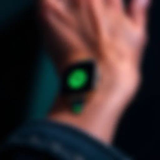 A stylish close-up of a Spotify song bracelet showcasing personalized song choices.