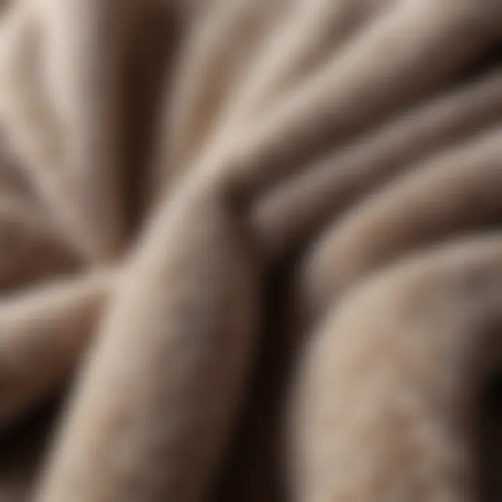 Close-up of fleece material highlighting durability