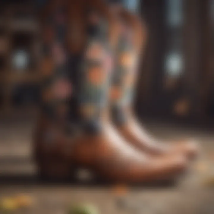 Cultural influences reflected in floral western boots