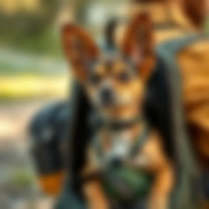 Ergonomic Design of Dog Carrier Close-up of the ergonomic design of a front-facing dog carrier