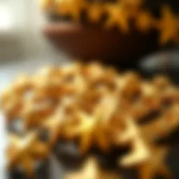 Elegant arrangement of gold star hair accessories showcasing intricate designs